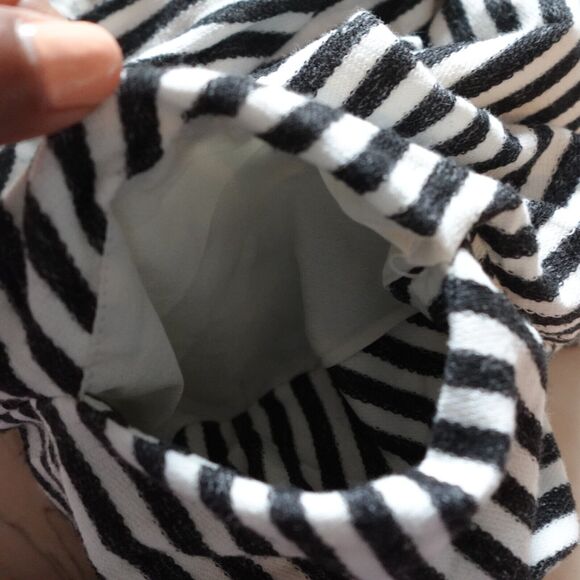 Skies Are Blue Women M Cardigan Hooded Cotton Striped Open Front Long Sleeve - Picture 7 of 12